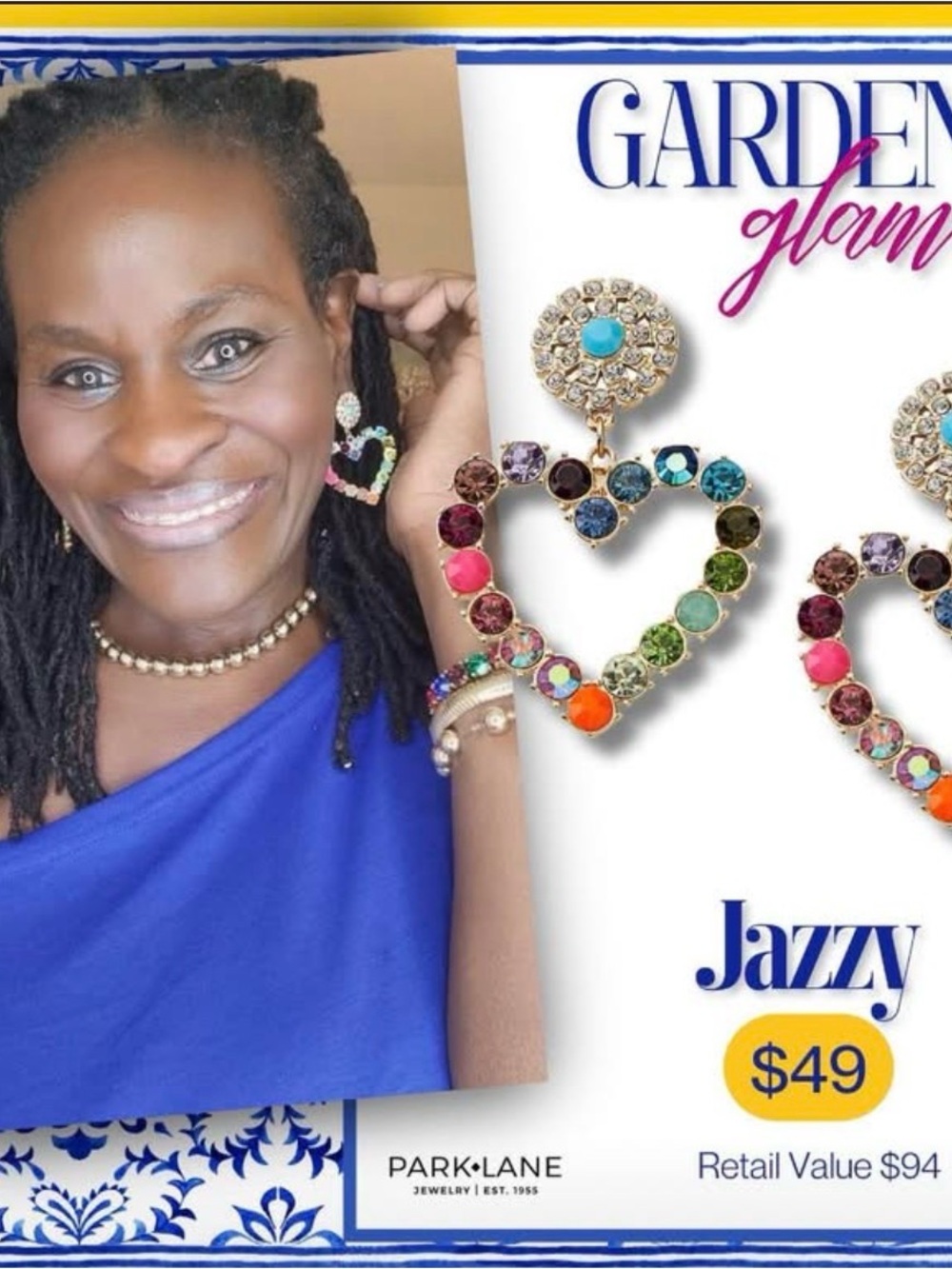 Park Lane Retired Jazzy Multicolor Heart Drop Earrings